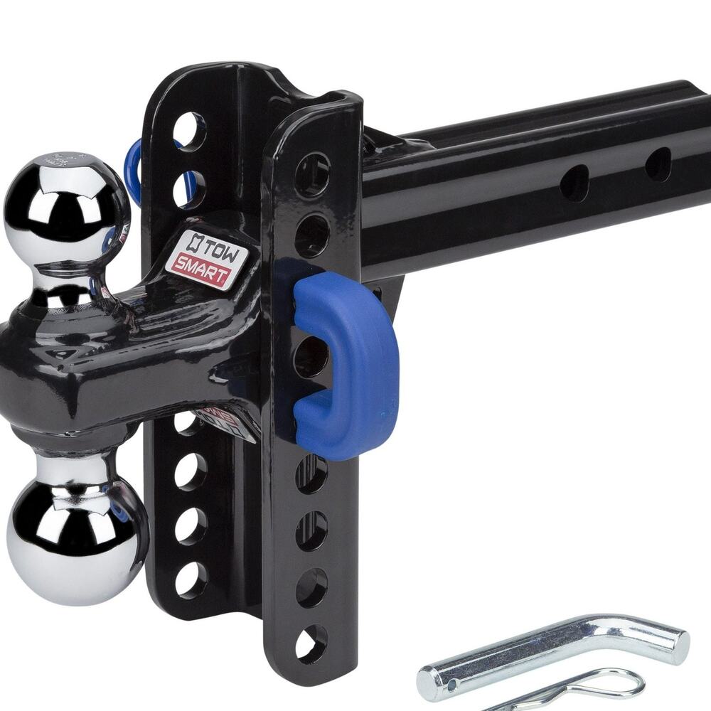 TowSmart Steel Adjustable Trailer Hitch, Dual Ball, X-Mount, 2-Inch Receiver